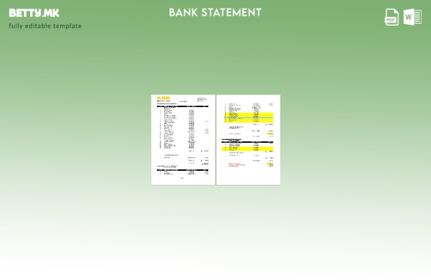 модерен стил Шаблон за збор страници за изводи од банкарски изводи од Нов Зеланд