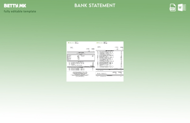 модерен стил Шаблон за збор страници за изводи од банкарски изводи од регионите