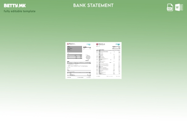 модерен стил Шаблон за збор страници од банкарски изводи во Хонг Конг Банка на К
