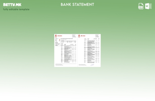 модерен стил Шаблон за зборови за изводи од сметката на Русија Алфа банка