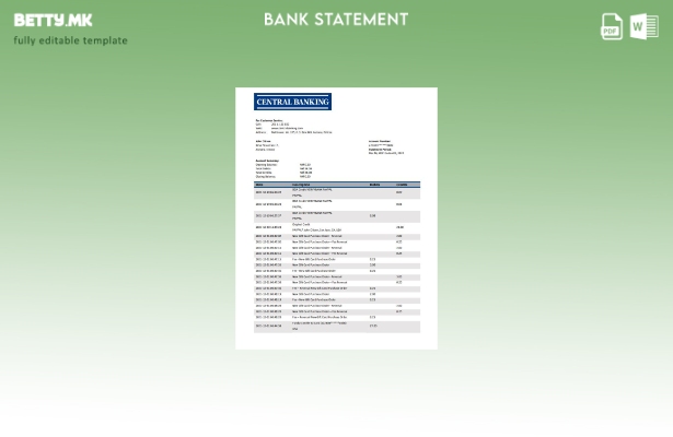 модерен стил Шаблон за зборови за изводи од централната банка на Еритреја