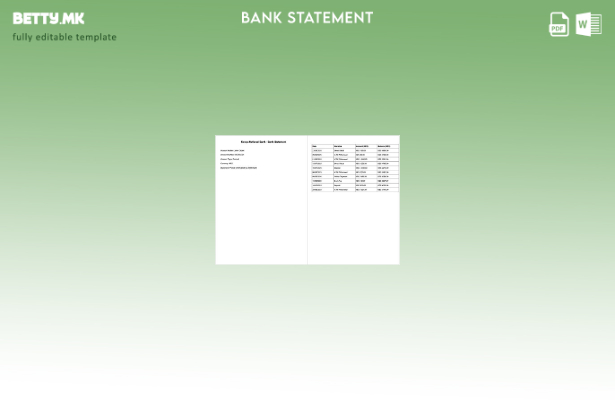 модерен стил Шаблон за страници со зборови за изводи од Народната банка на Кениј