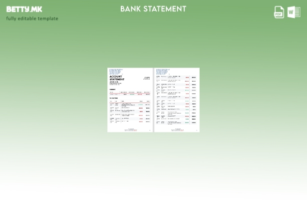 модерен стил Швајцарија Шаблон за збор страници за извод од сметката на SNB на 1