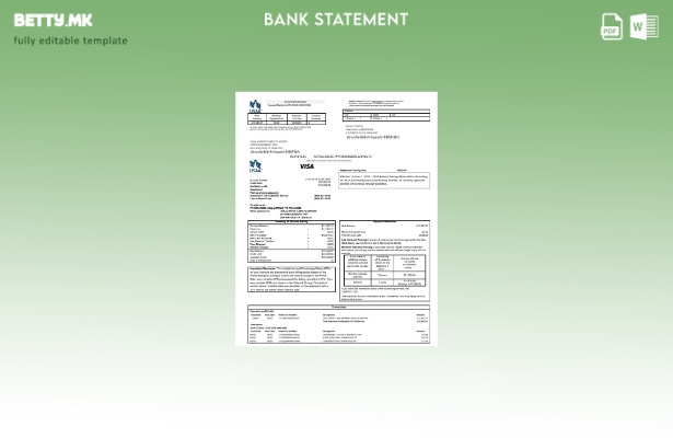 модерен стил на САД УСАА банка Шаблон за извод од кредитна картичка