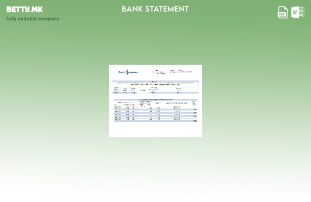 модерен стил на Турција Bankasi банка шаблон за доказ за изјава за адреса