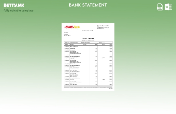 модерен стил на Шпанија JMMB шаблон за страници за збор за извод од банка