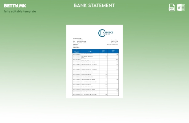 модерен стил шаблон за збор за извод од банка Избор на Белизе