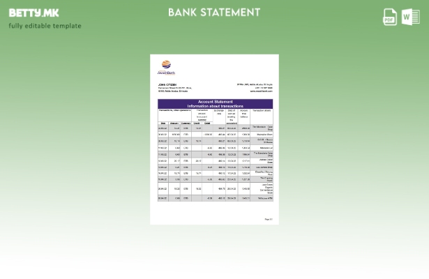 модерен стил шаблон за зборови за извод од банка во Етиопија