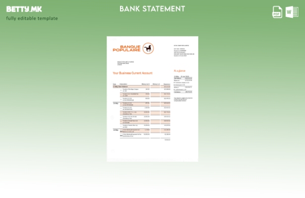 модерен стил BANQUE Populaire du Maroc шаблон за зборови за извод од банка