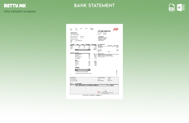 модерен стил USA ADP Изјава за заработка шаблон ексел