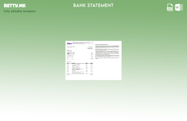 модерен стил, страници со зборови од банкарски изводи од Варо од САД, шаблон за