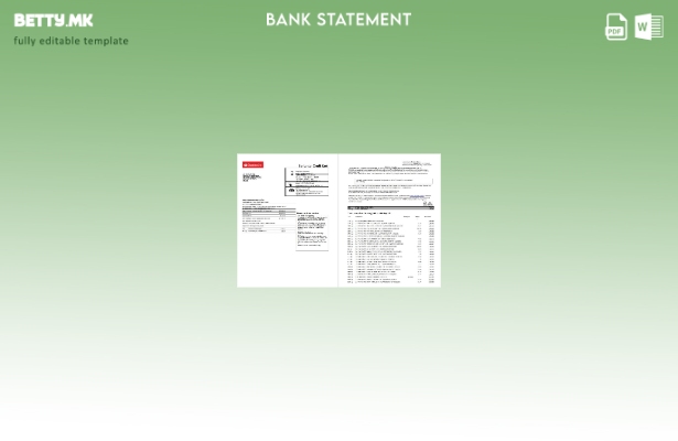 модерен стил, шаблон за ексел страници за изводи од банка во Шпанија Сантандер