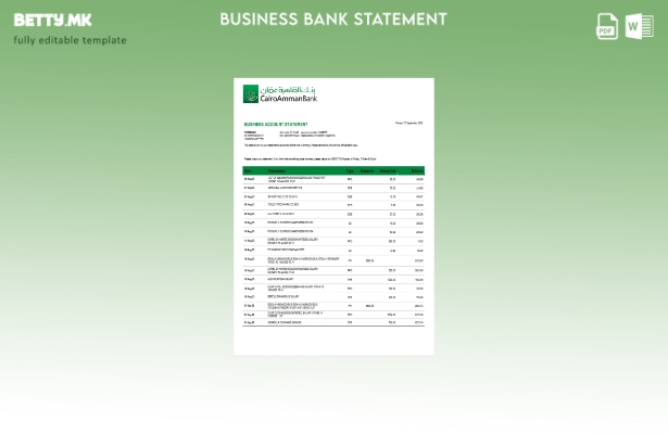 Модерен стил Организација на банката во Каиро Аман што проверува извод од сметка