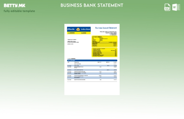 Модерен стил Организација на индиската банка што проверува извод од сметката Шаб