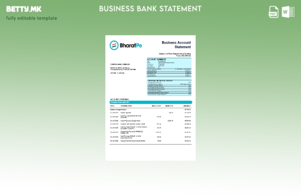 Модерен стил на организацијата Bharatpe што го проверува изводот на сметката Шаб