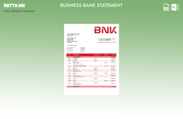 Модерен стил на BNK Financial Group Извештај за претпријатието Word и PDF шаблон