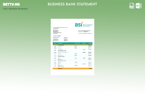 Модерен стил BANK Syariah Indonesia организација што го проверува изводот на сме