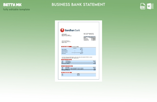 модерен стил Извештај за организација на банката Банхан Шаблон Word и PDF