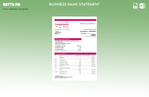 модерен стил Извештај за организација на организацијата Compartamos Banco Шаблон