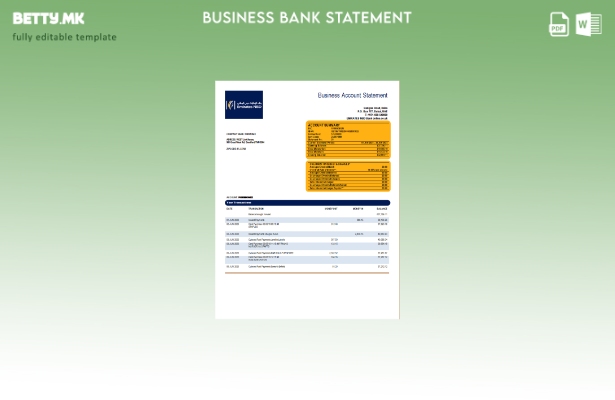 модерен стил Изјава за организација на Emirates NBD Bank Шаблон Word и PDF