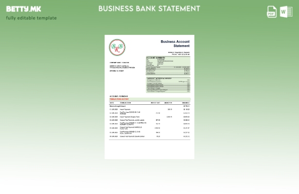 модерен стил Изјава на компанија од Банката на Република Бурунди Шаблон за форма