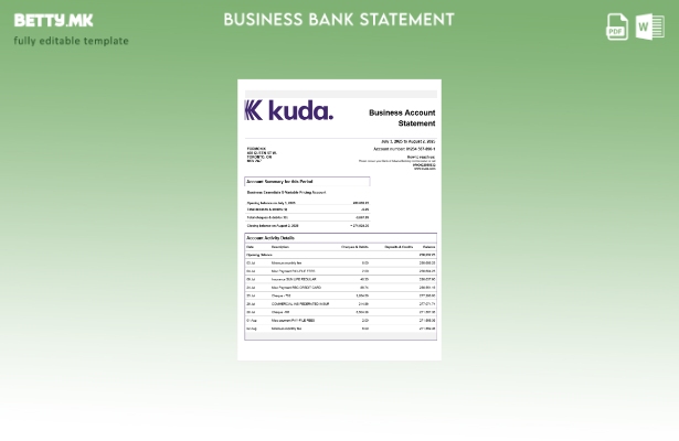 модерен стил Обединетото Кралство Куда изјава за претпријатие за сметка на Word