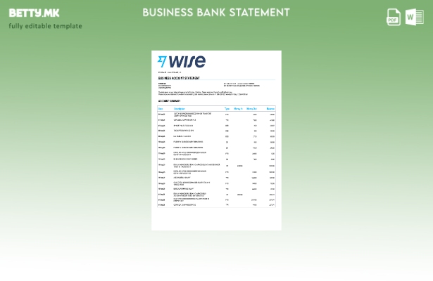 модерен стил Обединетото Кралство Мудра изјава за претпријатие Шаблон Word и PDF