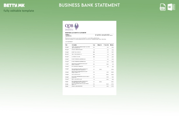 модерен стил Организација за развој на Катар проверува изјава за сметката Шаблон