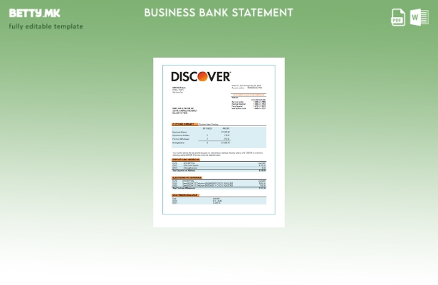 модерен стил Откријте го деловниот извештај на банката Шаблон Word и PDF