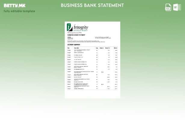 модерен стил САД Изјава за интегритет на фирмата Word и PDF Шаблон