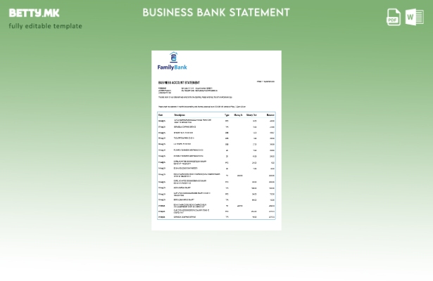 модерен стил Семејна компанија што ја проверува изјавата на сметката Шаблон за W