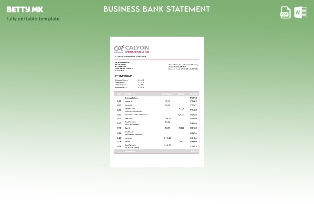 модерен стил Тајланд Caylon изјава на компанијата Шаблон Word и PDF