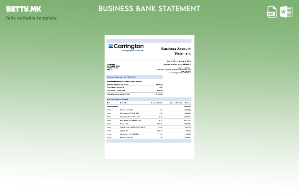 модерен стил на САД Карингтон хипотекарни услуги за деловни проверки на сметката