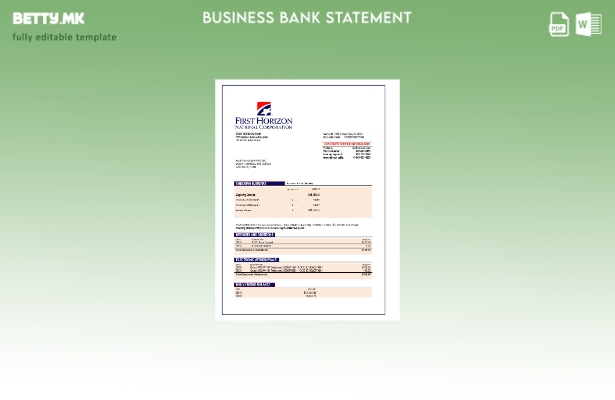 модерен стил на компанијата First Horizon Bank што го проверува изводот на сметк