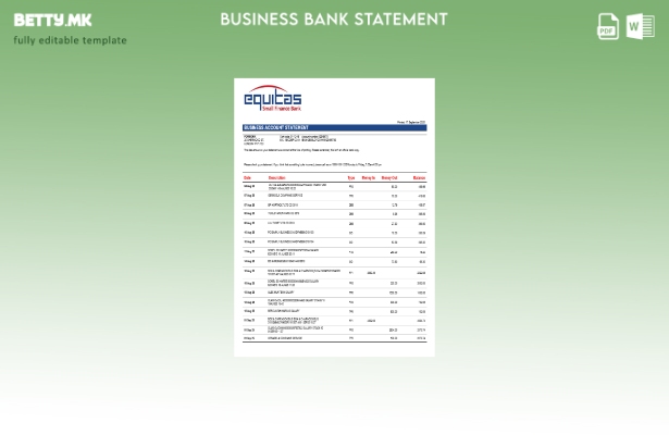 модерен стил Equaitas извод на сметка на претпријатието Шаблон за формат Word и