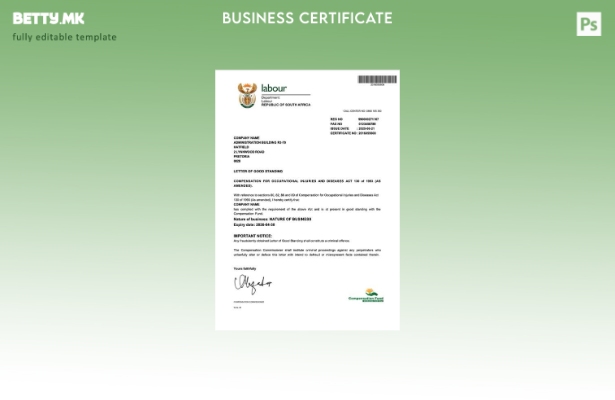 Модерен стил Јужноафриканско писмо со добра положба на шаблон Word и PDF