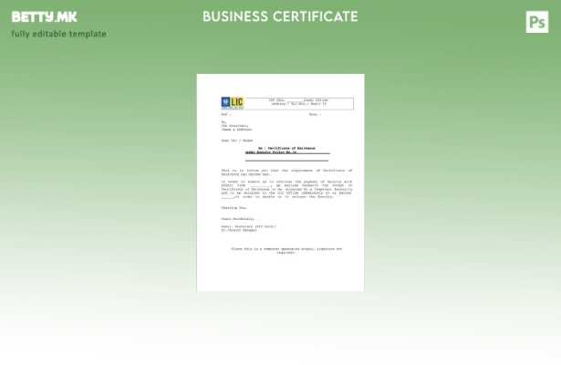 Модерен стил Индија сертификат за постоење Шаблон за Word и PDF