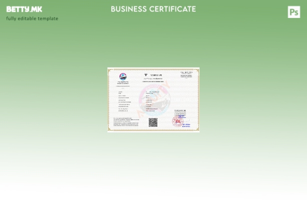 Модерен стил Камбоџа сертификат за инкорпорација Шаблон за Word и PDF