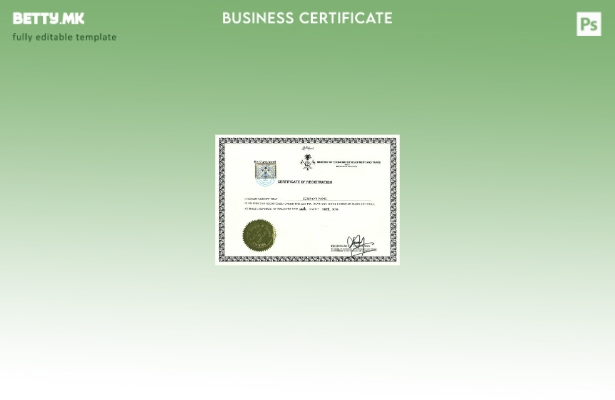 Модерен стил Шаблон за сертификат за регистрација на Малдиви