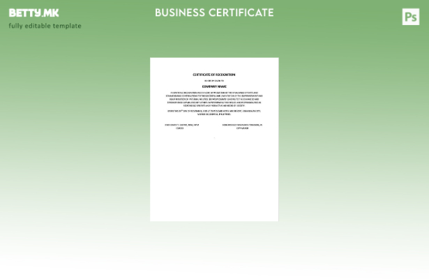 модерен стил Филипински сертификат за препознавање Шаблон за Word и PDF