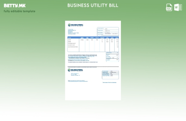 Бизнис сметка за комунални услуги во САД Халсдејл Пауел