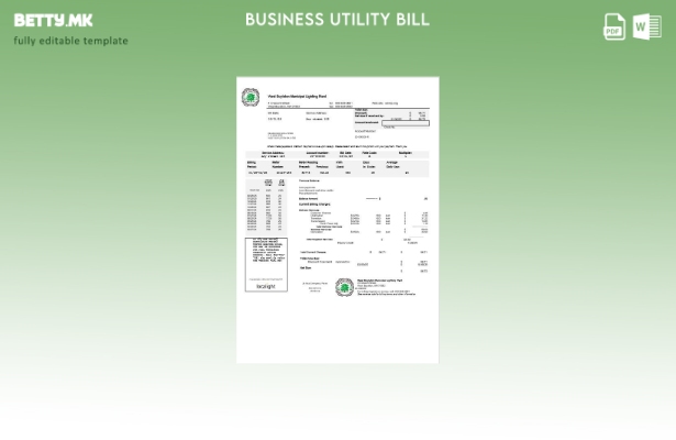 Бизнис сметка за комунални услуги во САД West Boylston