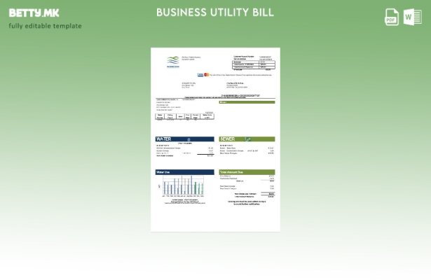 Бизнис сметка за комунални услуги на САД Калифорнија Падредам