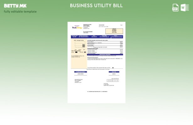 Бизнис сметка за комунални услуги на USA Think Energy