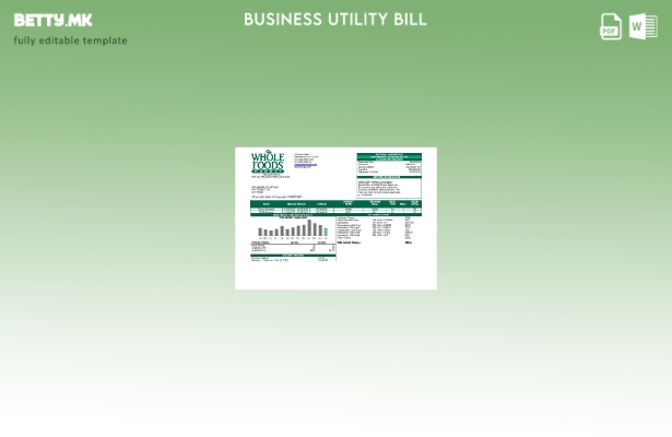 Бизнис сметка за комунални услуги на USA Whole Foods Market