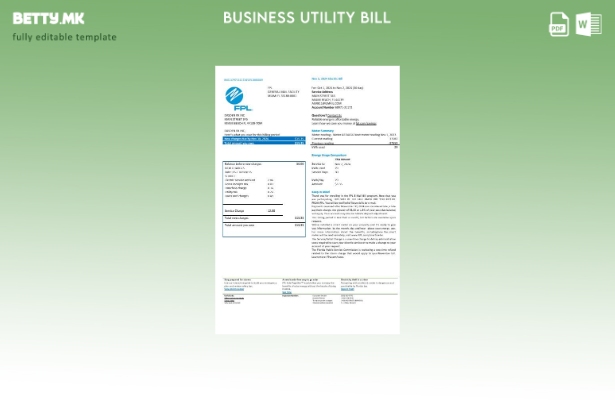 Верзија за комунални сметки во САД Флорида FPL за електрична енергија