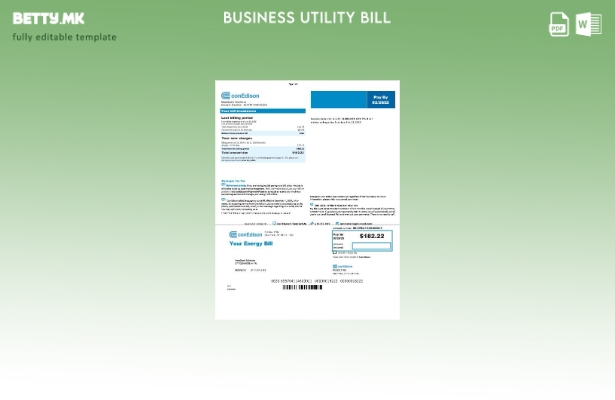 Верзија на деловна сметка за комунални услуги во САД Њујорк Конедисон