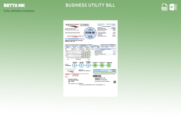 Верзија на деловна сметка за комунални услуги во САД Вајоминг Хај Вест Енерџи