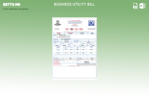 Деловна сметка за водоснабдување во Турција