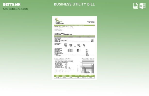 Деловна сметка за комунални услуги во САД Мејн природен гас Портланд
